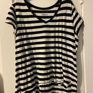 black and white shirt